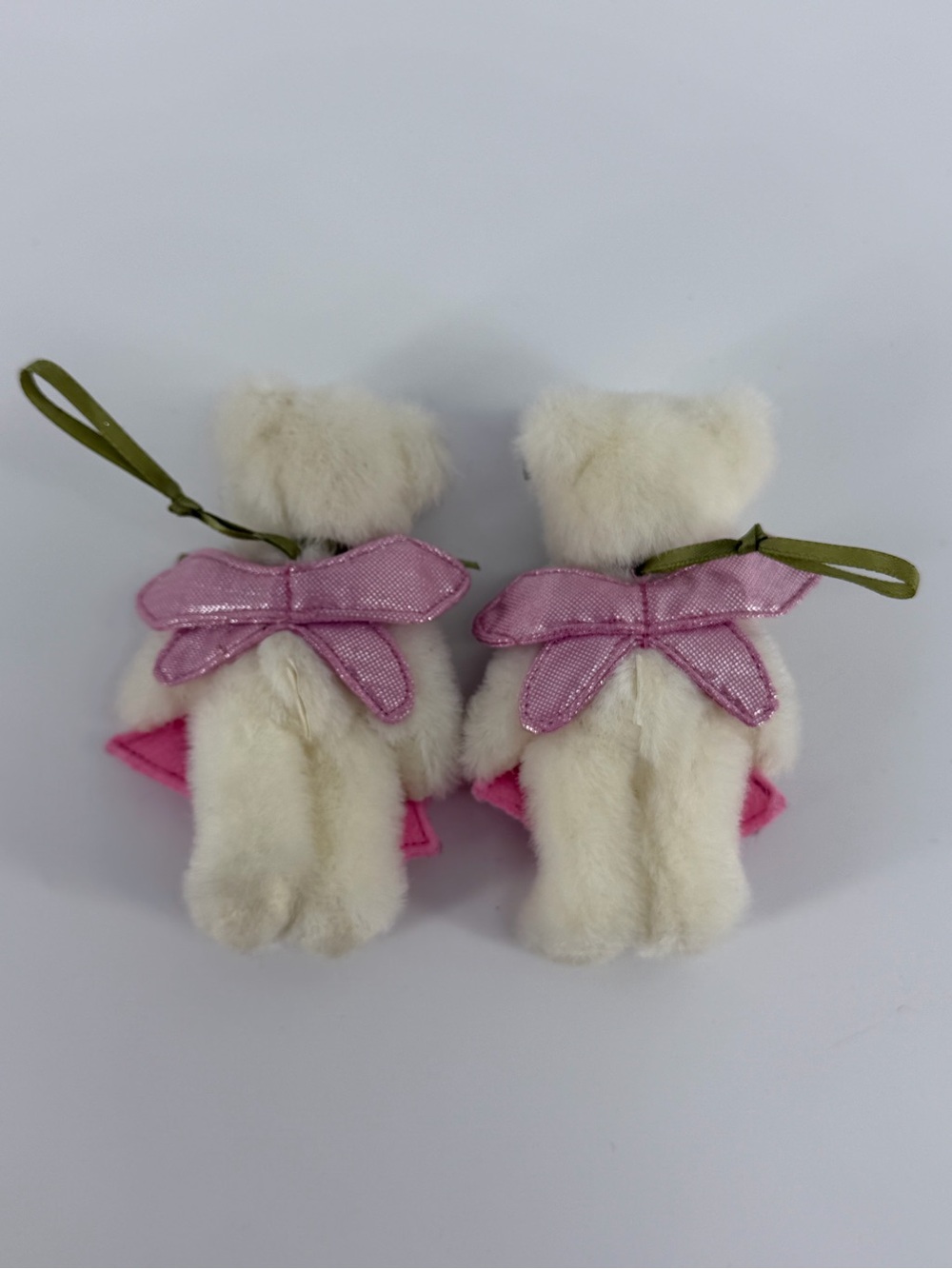 Boyds Bears White Plush Fairy Bunnie Ornaments - Birthday Fairy & Shopping Fairy - Picture 6 of 7
